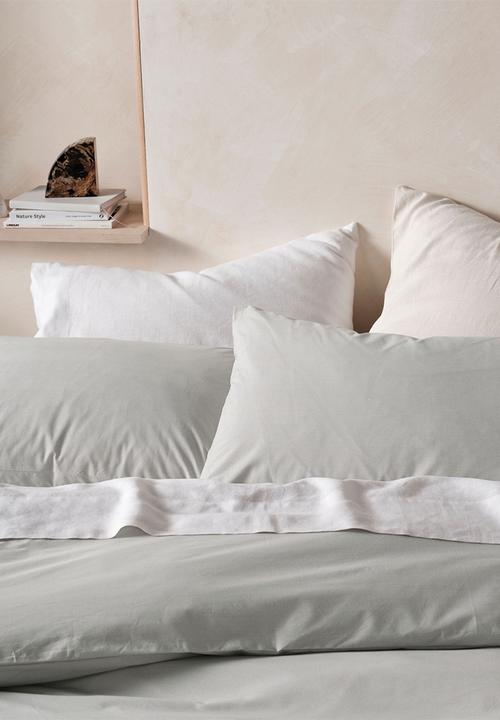 Linen House - Chevron duvet cover set - stone
