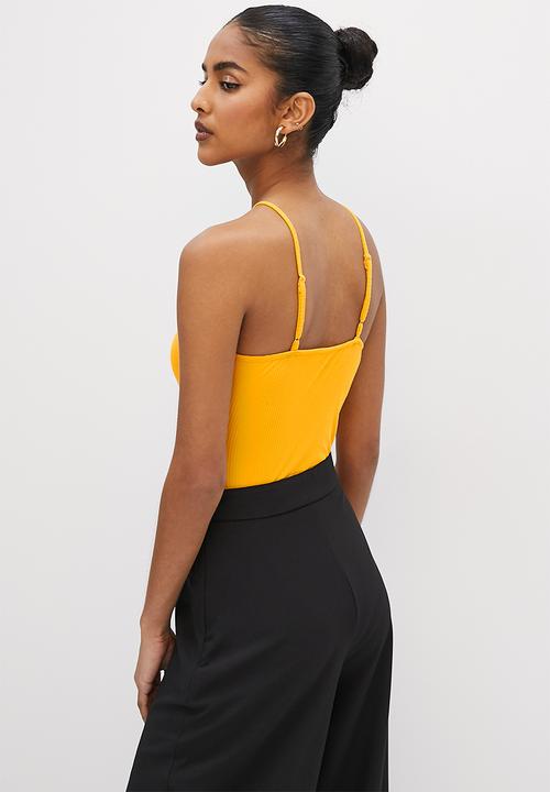 VELVET - Multi way strappy bodysuit - radiant yellow