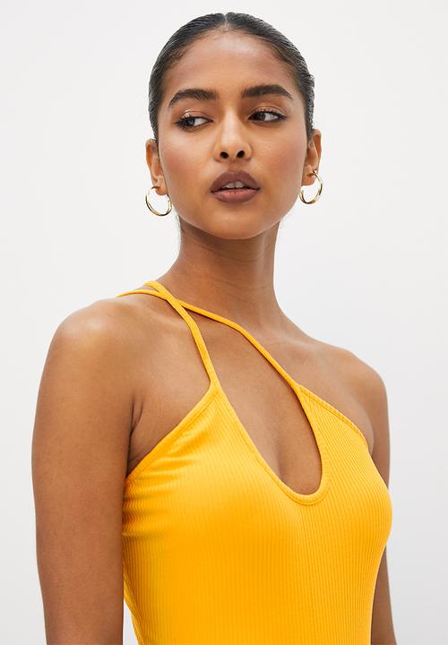 VELVET - Multi way strappy bodysuit - radiant yellow