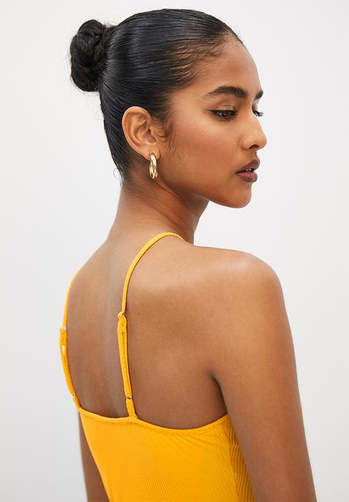 VELVET - Multi way strappy bodysuit - radiant yellow