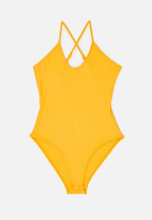 VELVET - Multi way strappy bodysuit - radiant yellow