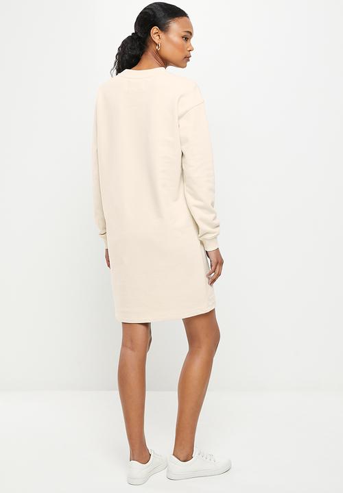 Calvin Klein - Two tone monogram hwk dress - eggshell