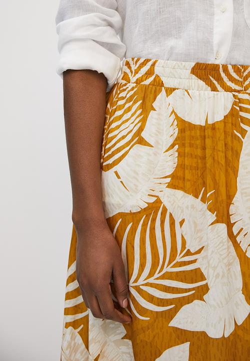 edit - A-line pull on maxi skirt - ochre palm