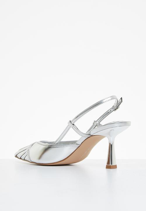 Steve Madden - Litehouese slingback block heel - silver