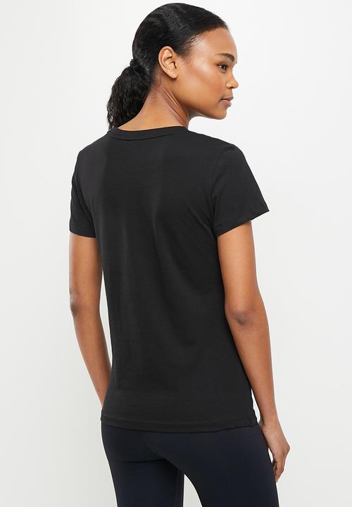 PUMA - Classic metallic logo tee - puma black/rose gold