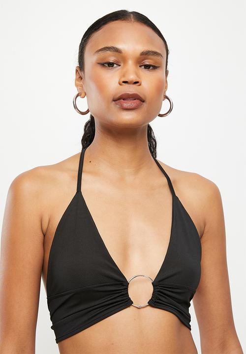 dailyfriday - Ring detail crop top - black