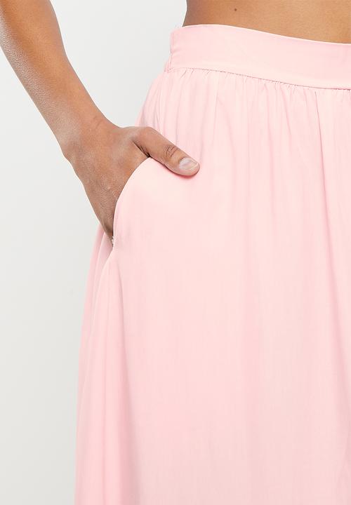 dailyfriday - One shoulder and skirt set - pink