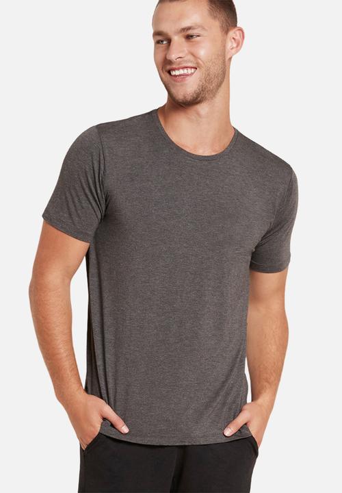 BOODY - Organic bamboo crew neck T-shirt - dark marl