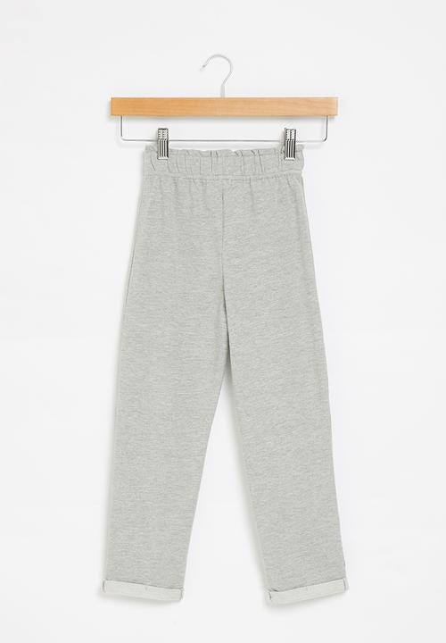 Superbalist - Paperbag fleece pant - grey