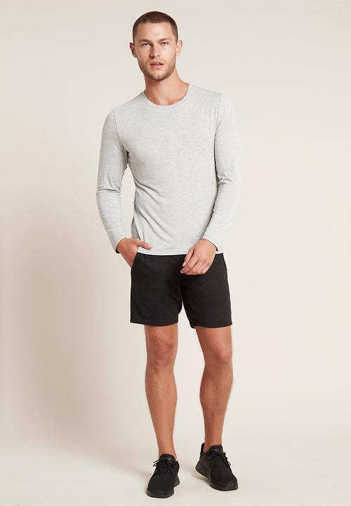 BOODY - Organic bamboo crew long sleeve T-shirt - light marl