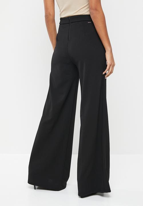 SISSY BOY - High waisted pant with front openings - black