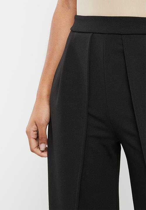 SISSY BOY - High waisted pant with front openings - black