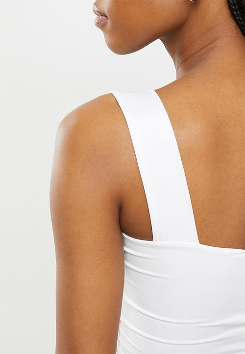 dailyfriday - Square neck crop top - white