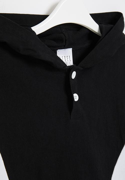 Rebel Republic - Boys oversized hooded top - black