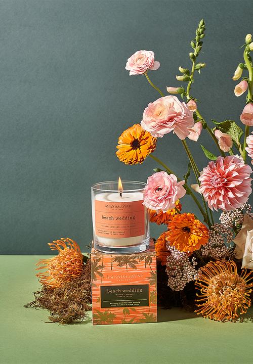 Amanda Jayne - Beach wedding glass collection candle