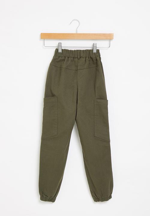 Rebel Republic - Boys cuffed pants - green
