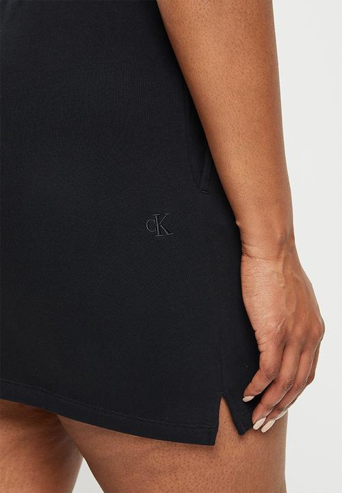 Calvin Klein - Plus two tone monogram skirt - black