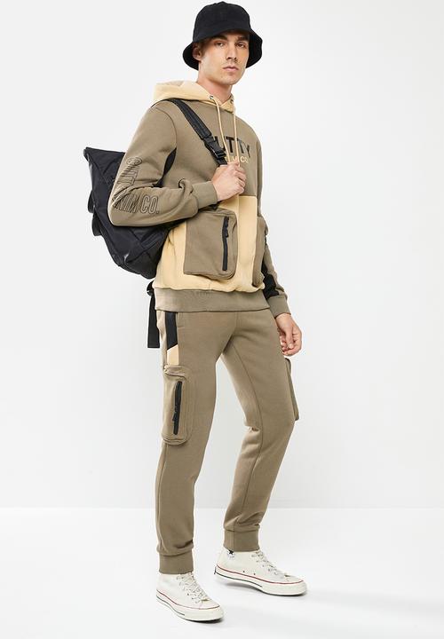 Cutty - Peace regular fit hooded sweater - taupe