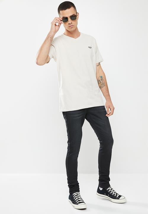 Cutty - Harper Coated skinny denim  - black