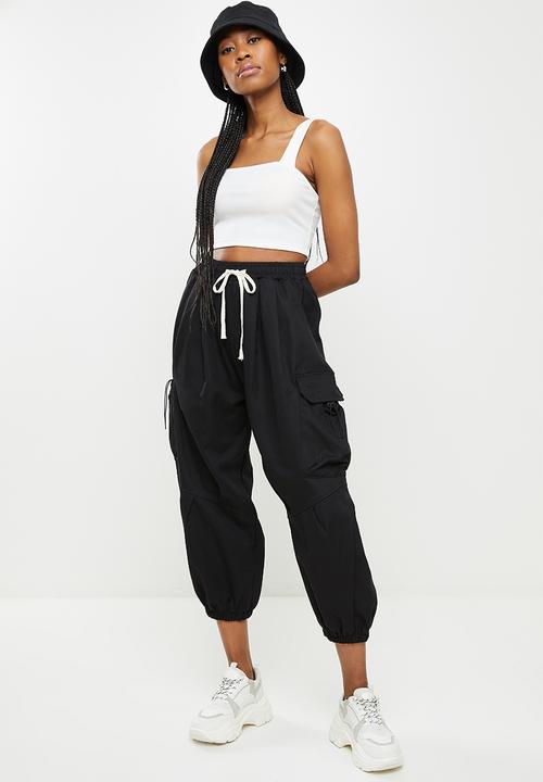 dailyfriday - Cuffed cargo pants - black