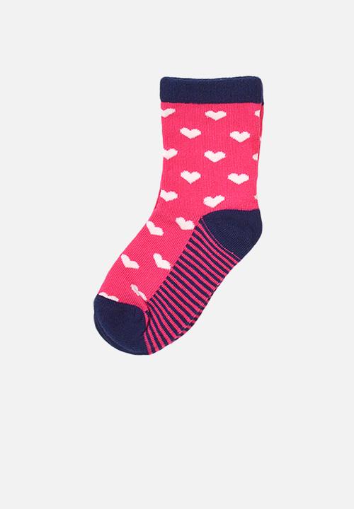 MINOTI - 5-Pack hearts knitted socks - multi