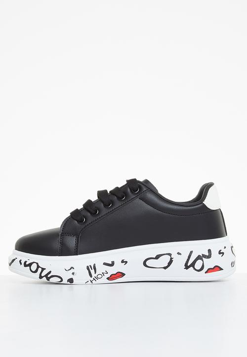 UrbanArt - Hype 6 wax sneaker - black