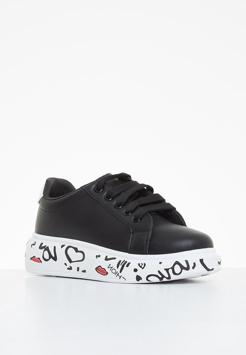 UrbanArt - Hype 6 wax sneaker - black