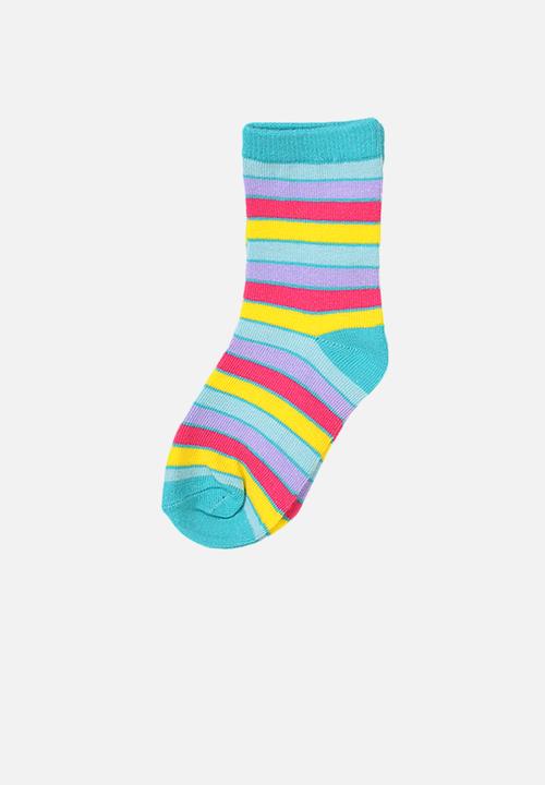 MINOTI - 5-Pack smile stripe knitted socks - multi