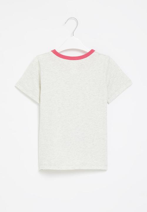 Pop Candy - Flamingo tee - grey & pink