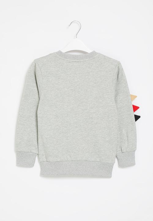 Pop Candy - Boys dino sweatshirt - grey & black