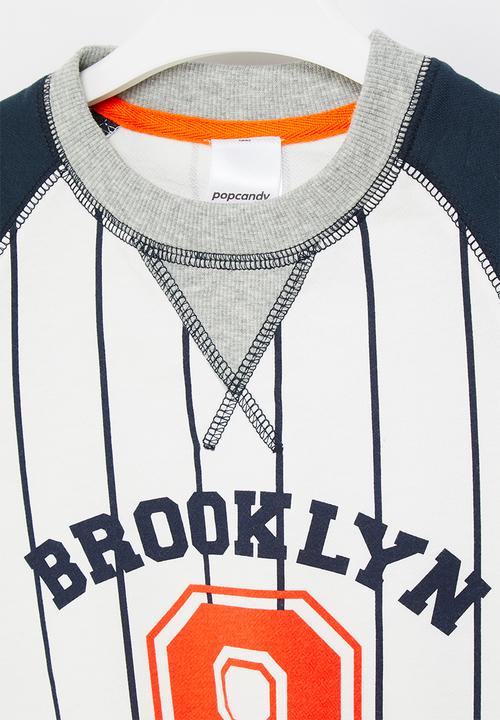 Pop Candy - Brooklyn sweatshirt - navy & white