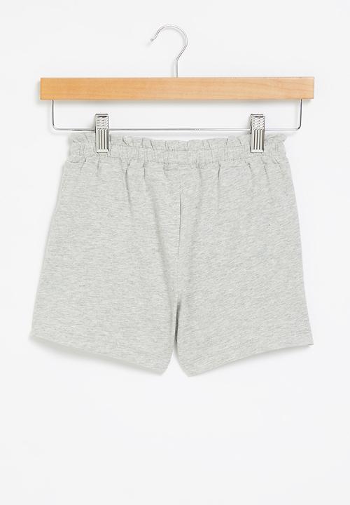 Pop Candy - Girls elasticated waist shorts - grey