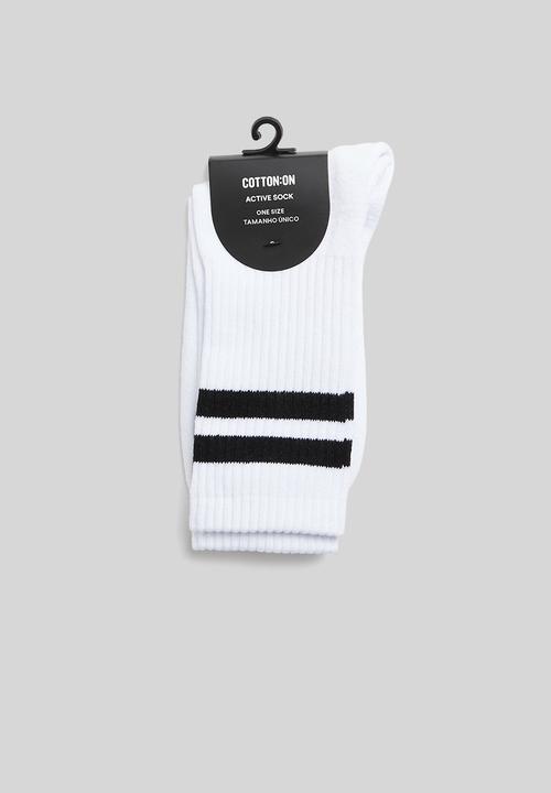 Cotton On - Essential active sock - white 