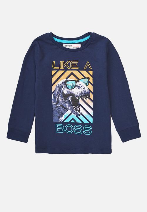 MINOTI - Teen boys 2-piece dino long sleeve pyjama set - navy