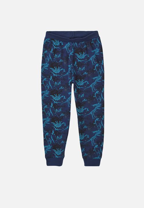MINOTI - Teen boys 2-piece dino long sleeve pyjama set - navy