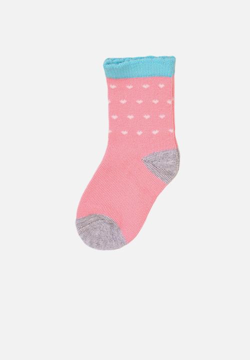 MINOTI - 3-pack hearts knitted socks - multi