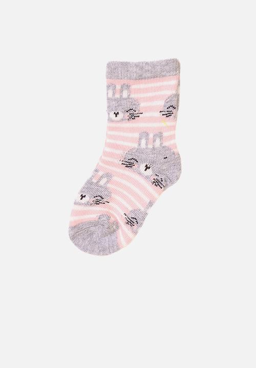 MINOTI - 3-pack bunny knitted socks - multi