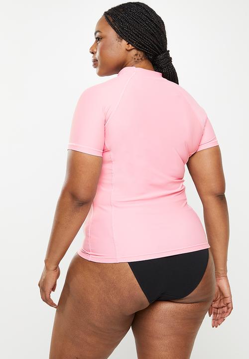 Lizzy - Plus lillee short sleeve rashie - pink nectar