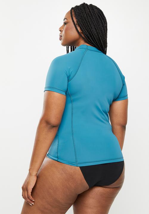 Lizzy - Plus lillee short sleeve rashie - lyons blue