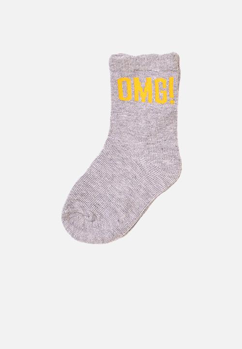 MINOTI - Baby boys 5-pack wow yay knitted socks - multi
