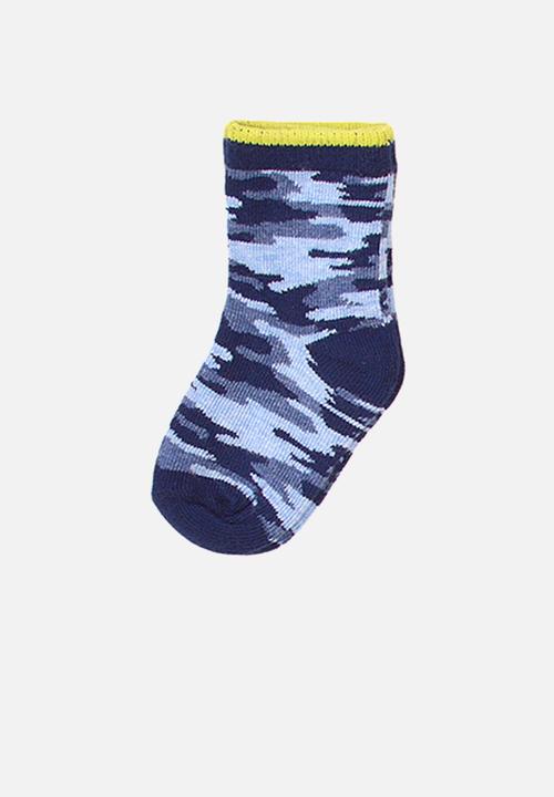 MINOTI - 3-pack camo stripe knitted socks - multi