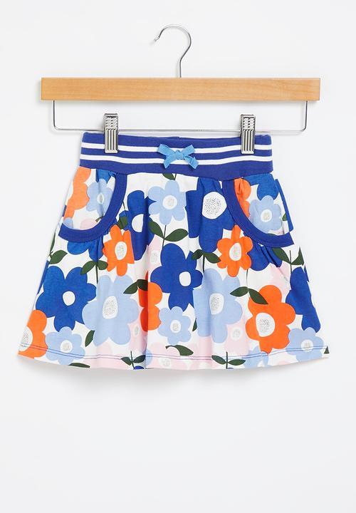 Pop Candy - Girls flower skirt - blue