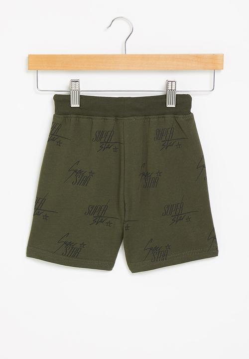Pop Candy - Boys crocodile shorts - olive