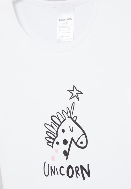 Pop Candy - Unicorn tee - white