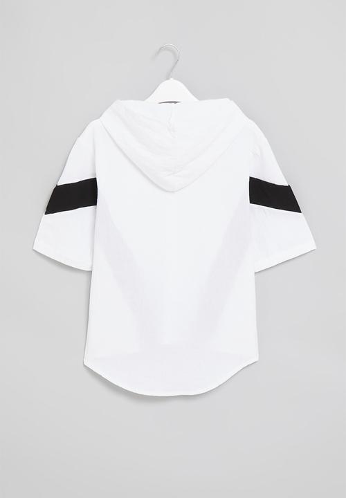 Rebel Republic - Oversized hooded top - white