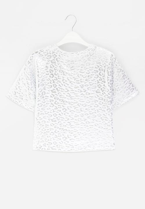 Converse - Cnvg shine print boxy T-shirt - white
