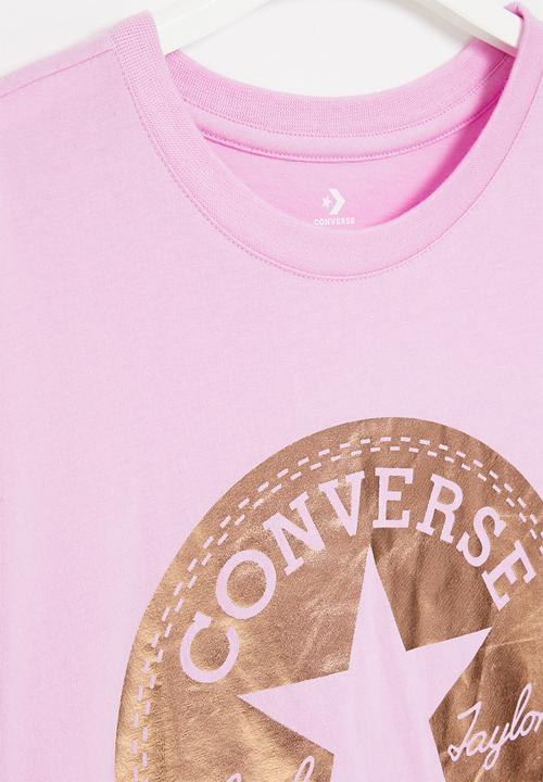 Converse - Cnvg ctp foil boxy tee - converse beyond pink