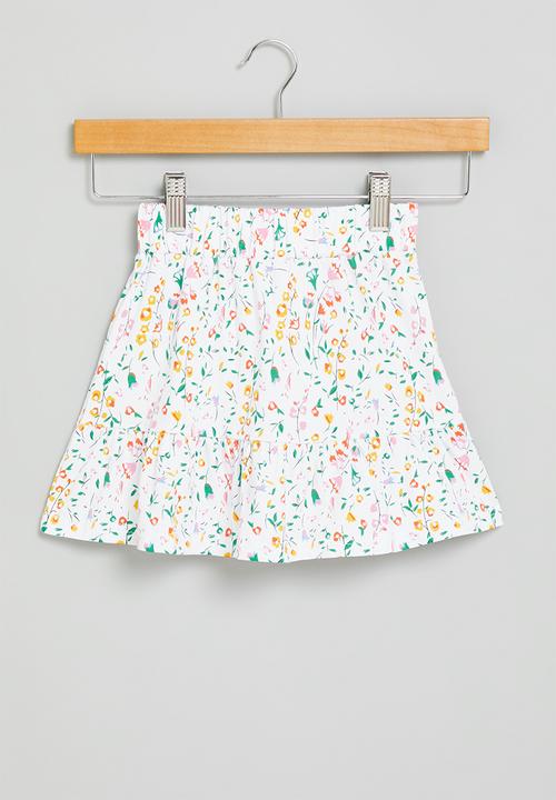Pop Candy - Girls floral tiered skirt - multi