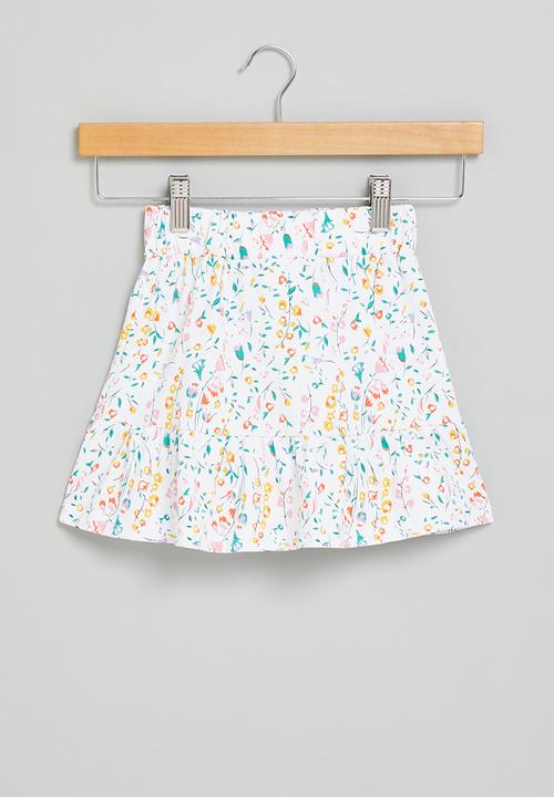 Pop Candy - Girls floral tiered skirt - multi