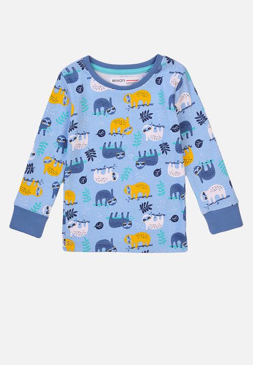 MINOTI - 2-piece sloth pyjama set - blue